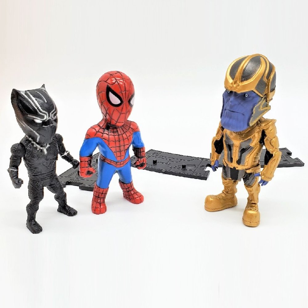 Black Panther, Spiderman and Thanos Mini Figures Set